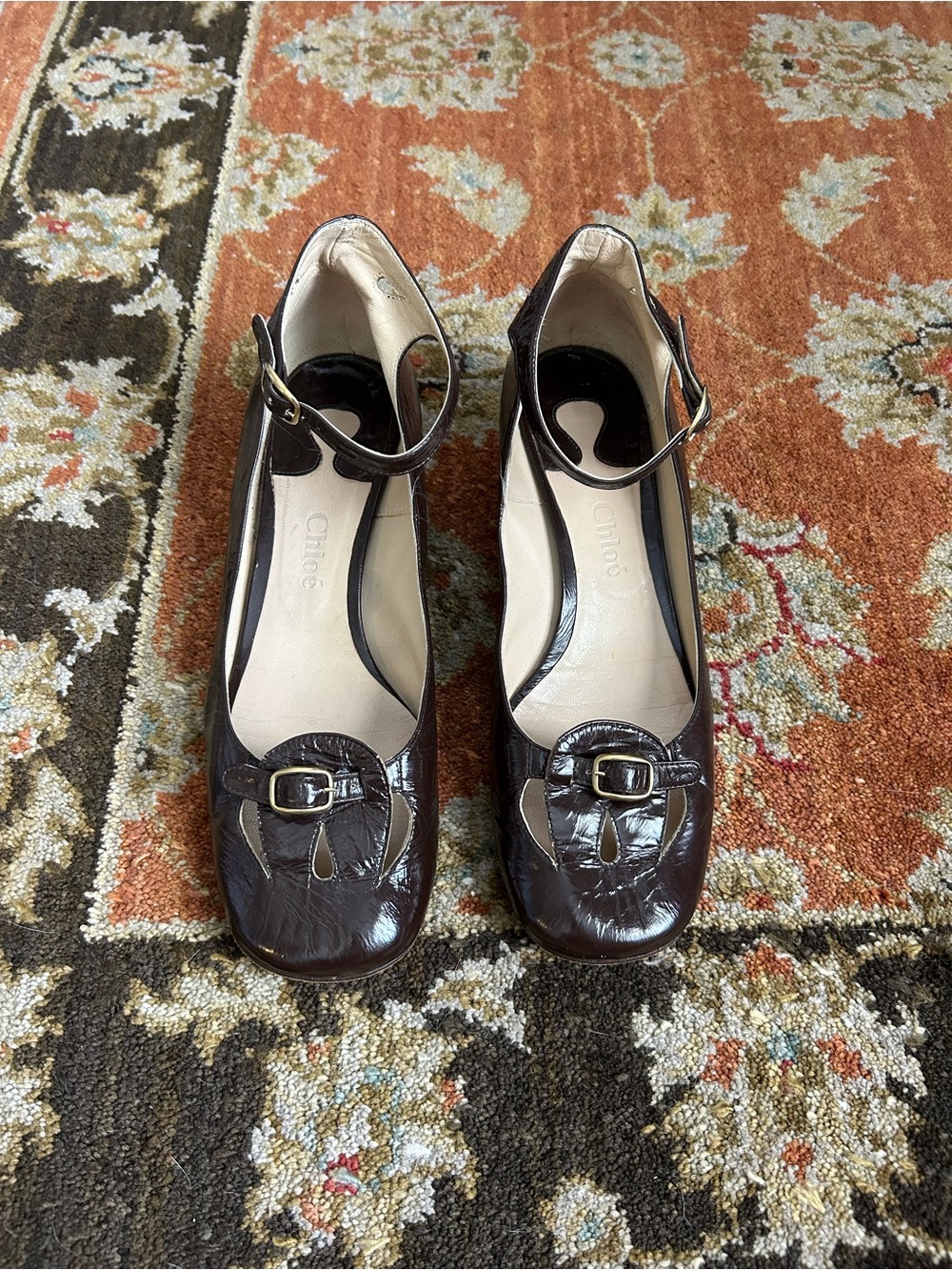 Chloe mary Jane block heels